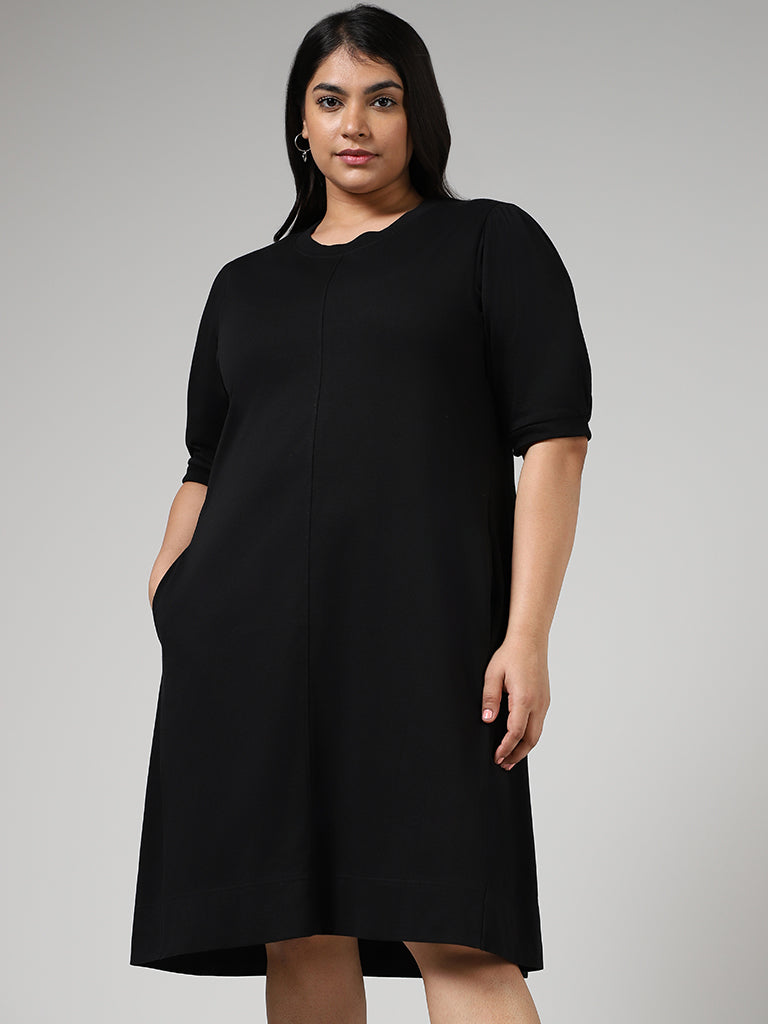 Gia Solid Black Dress