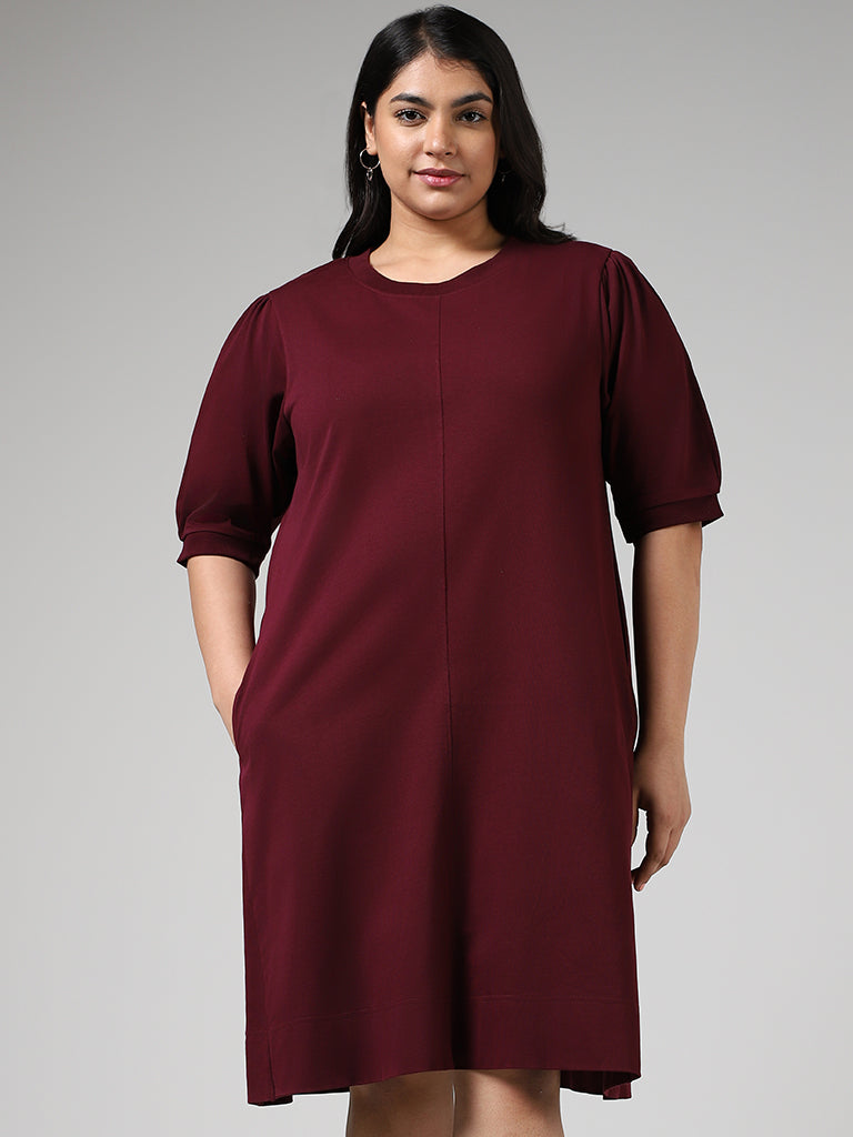 Gia Solid Wine Dress