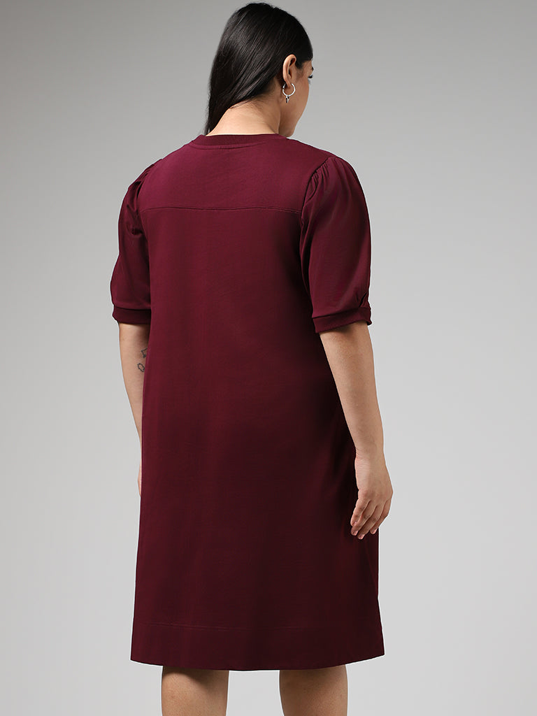 Gia Solid Wine Dress