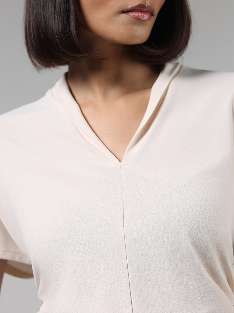 Wardrobe Solid Beige Top