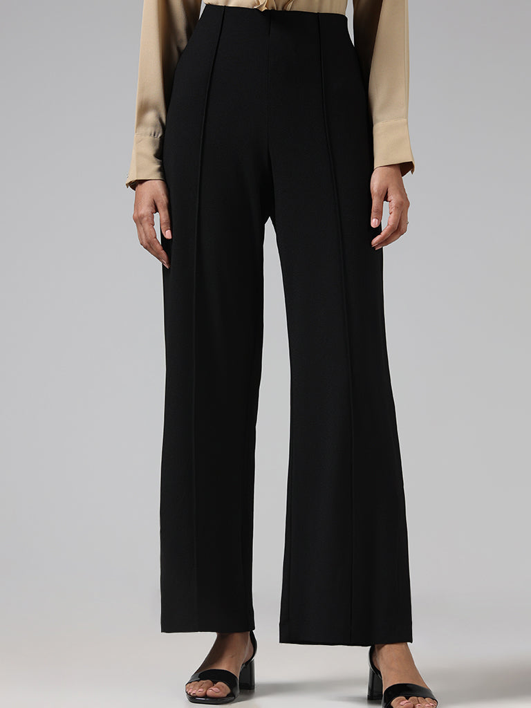 Wardrobe Solid Black Pants