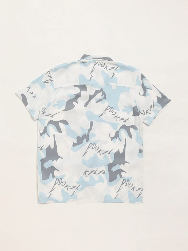 Y&F Kids Print Blue Shirt