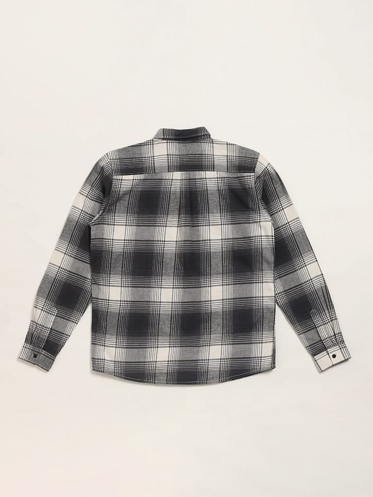 Y&F Kids Black Checked Shirt