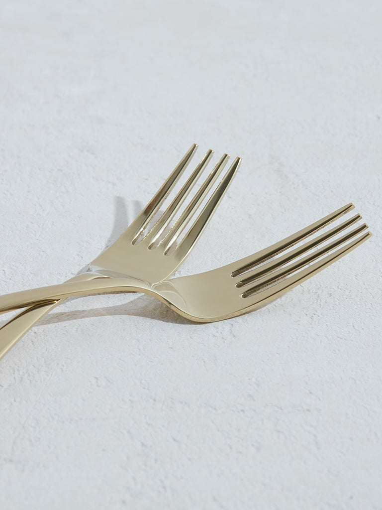 Westside Home Dull Gold Fork (Set of 4)