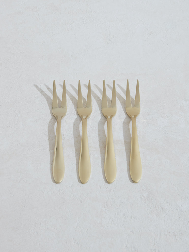 Westside Home Dull Gold Fruit Fork (Set of 4)