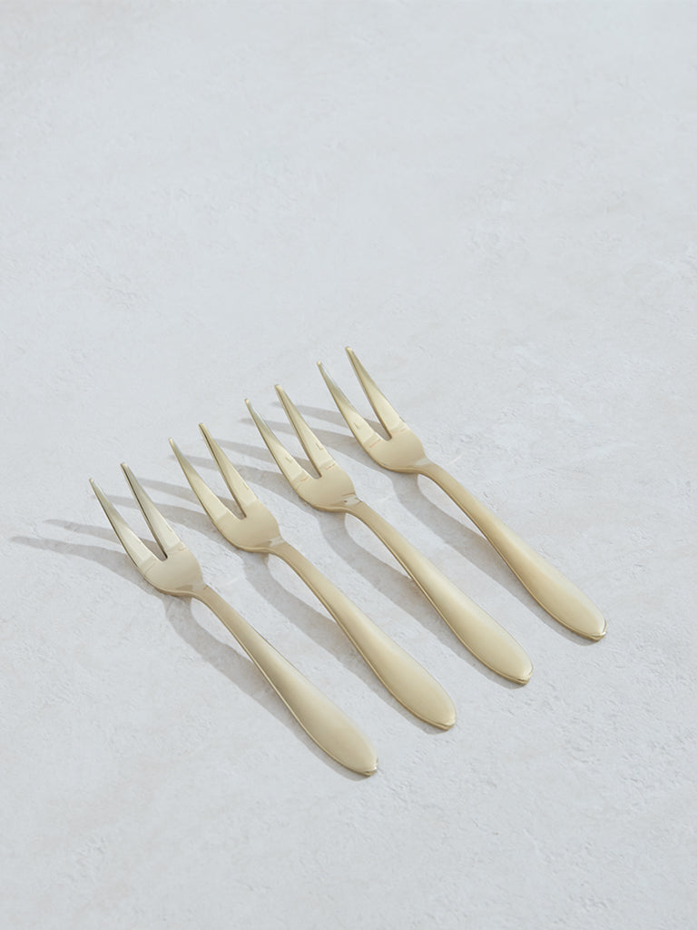 Westside Home Dull Gold Fruit Fork (Set of 4)