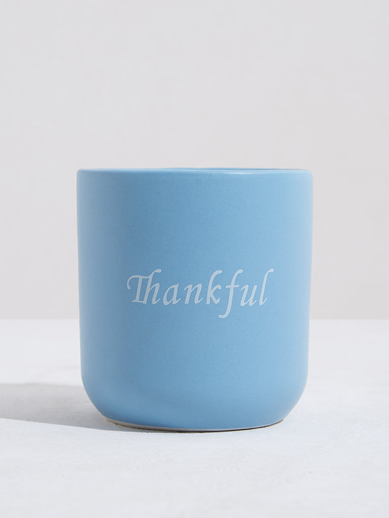 Westside Home Blue Ceramic Candle- Small