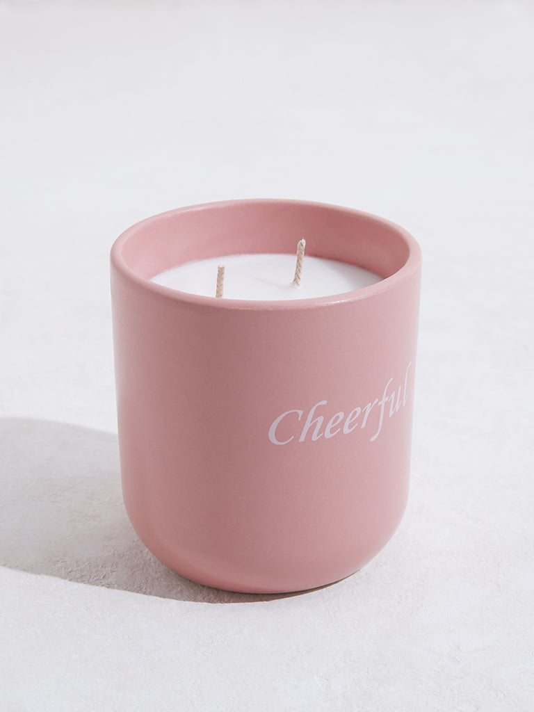 Westside Home Peach Ceramic Candle - Small