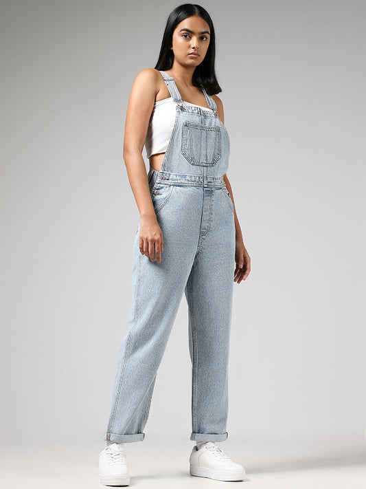 Nuon Ice Blue Denim Dungaree