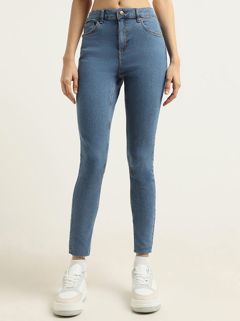 Nuon Blue Slim - Fit Mid - Rise Jeans