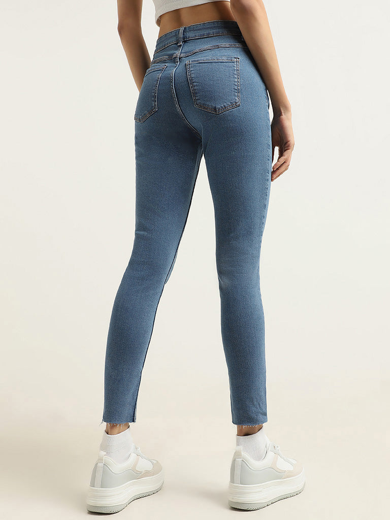 Nuon Blue Slim - Fit Mid - Rise Jeans