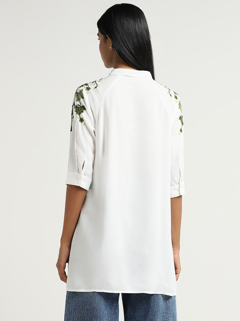 LOV White Embroidered Shirt