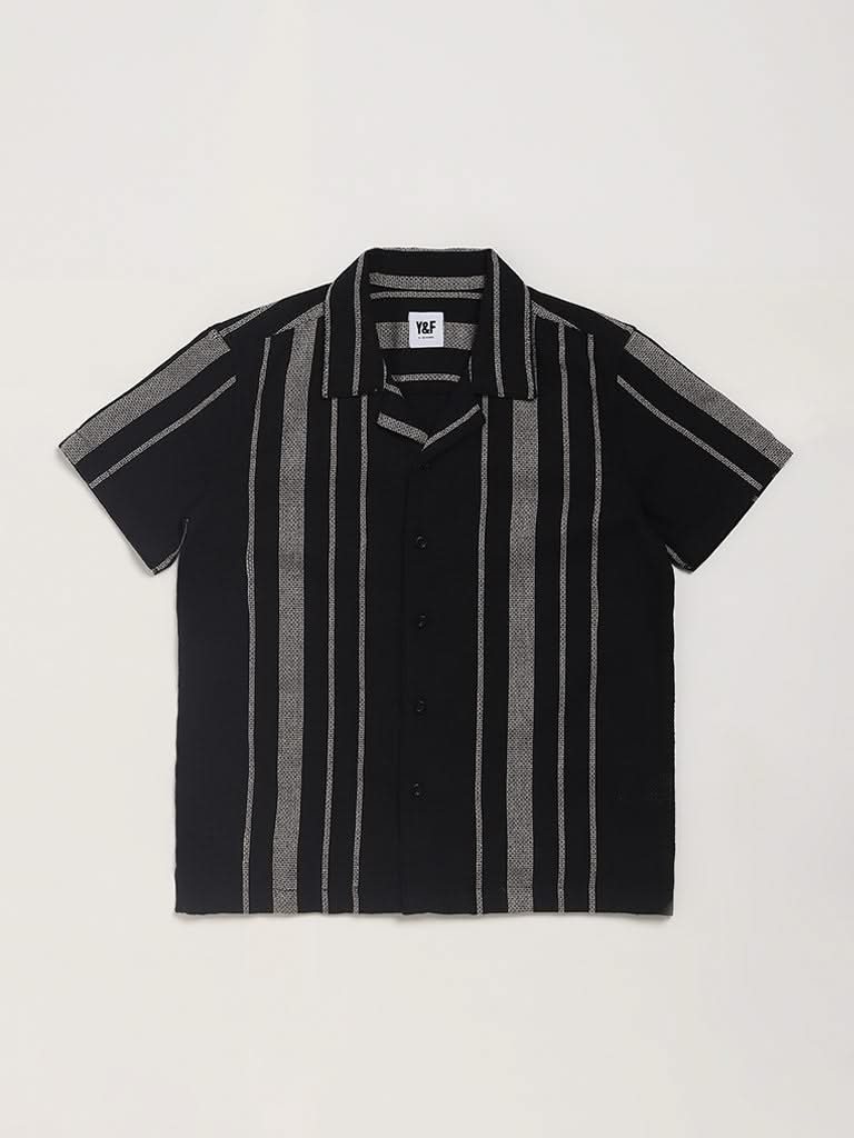 Y&F Kids Black Striped Shirt