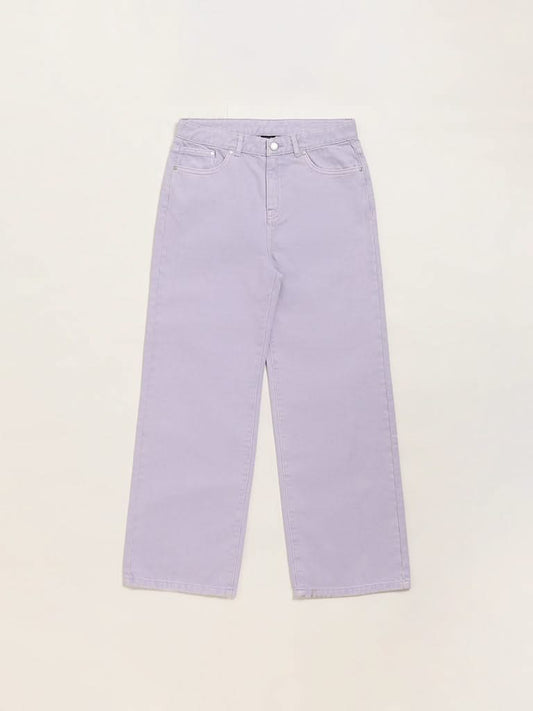 Y&F Kids Lilac Relaxed - Fit Mid Rise Jeans