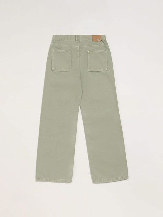 Y&F Kids Light Green Relaxed - Fit Mid Rise Jeans