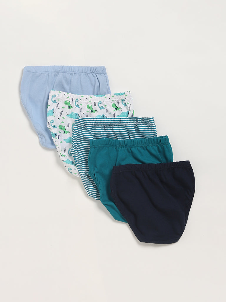 HOP Kids Multicolour Printed Briefs - Pack of 5