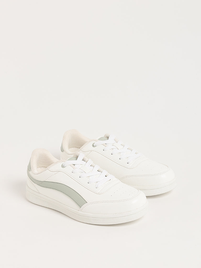 LUNA BLU White Lace-Up Sneakers