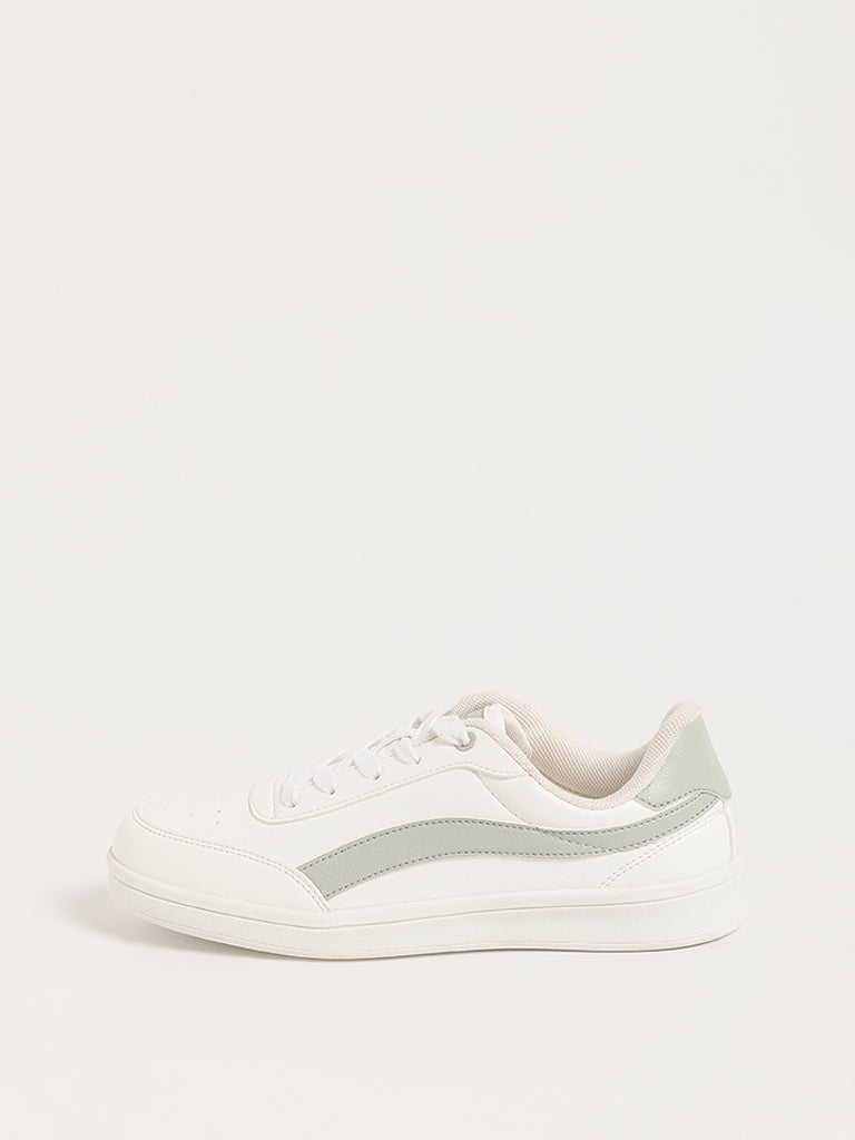 LUNA BLU White Lace-Up Sneakers