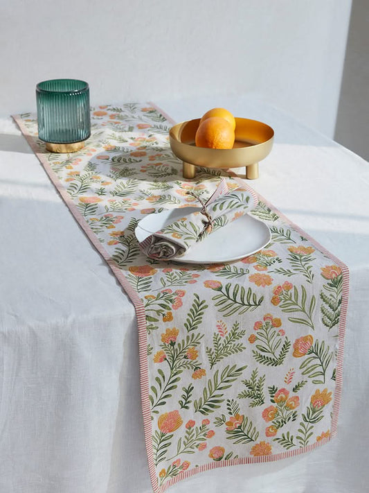 Westside Home Multicolour Floral Detailed Table Runner