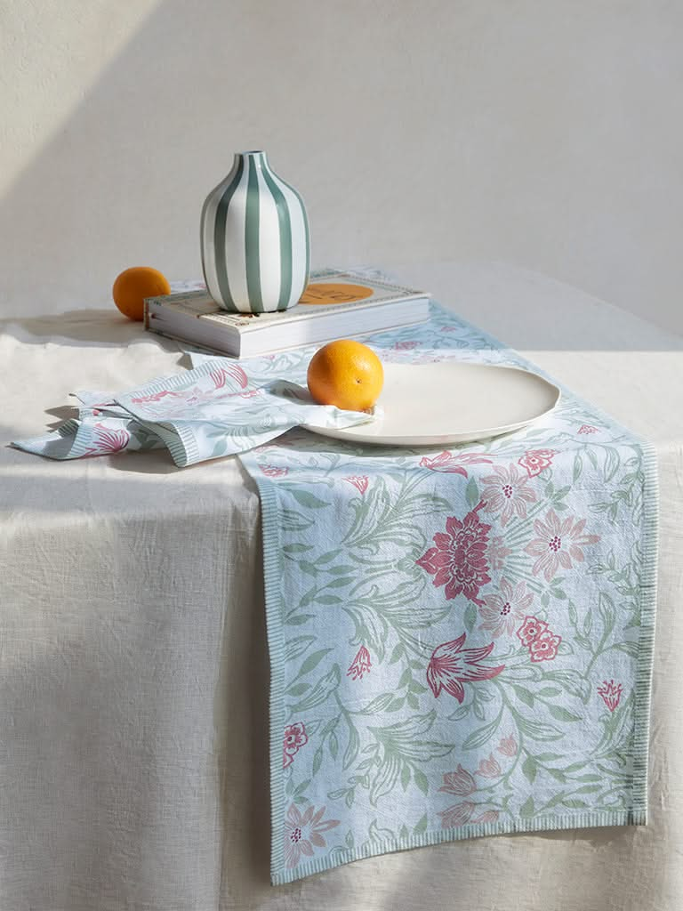 Westside Home Multicolour Floral Design Table Runner