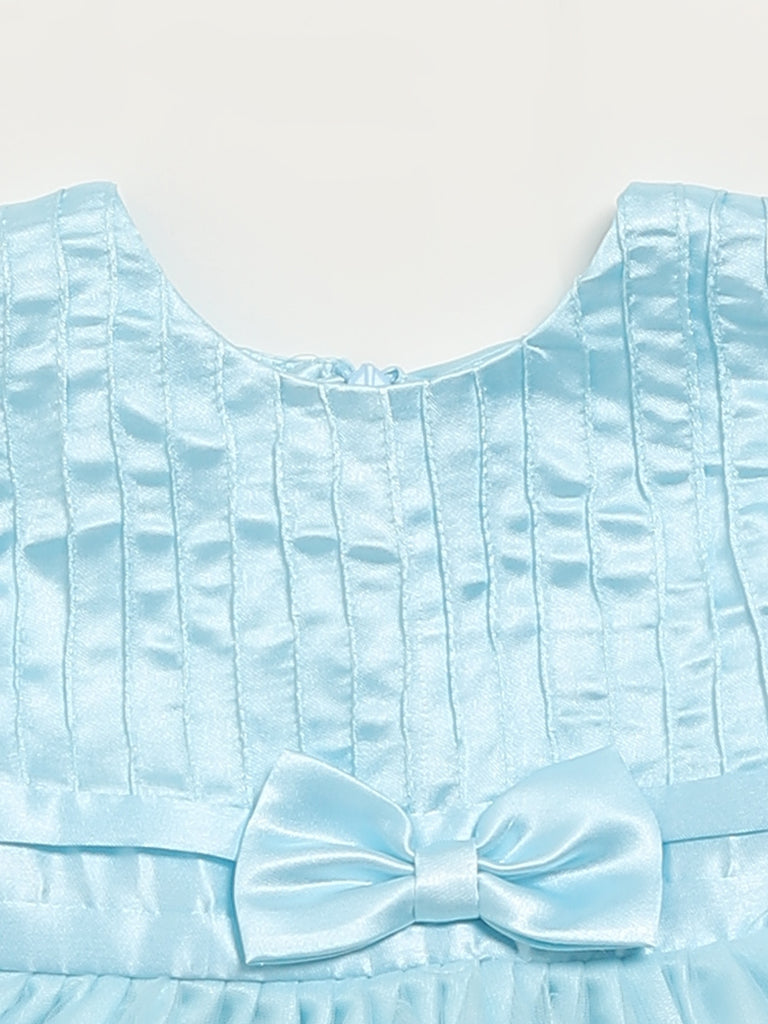 HOP Baby Sky Blue Ruffled Dress