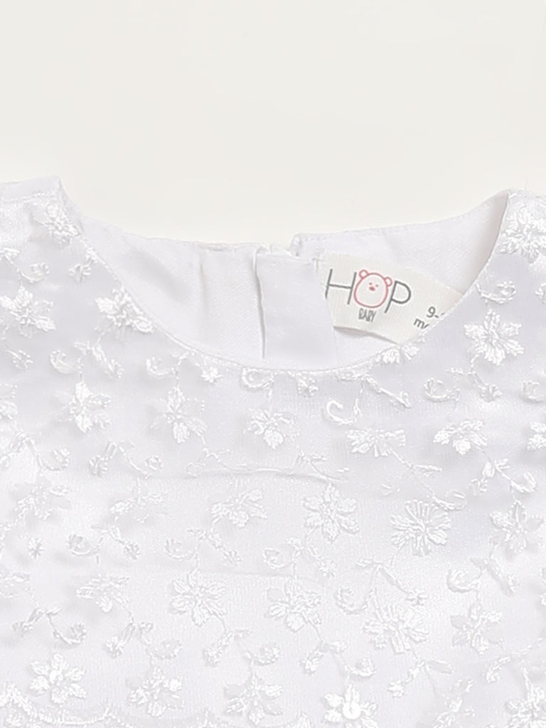 HOP Baby White Floral Dress