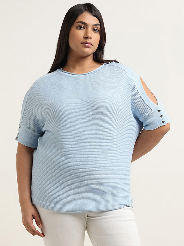 Gia Light Blue Knitted Sweater