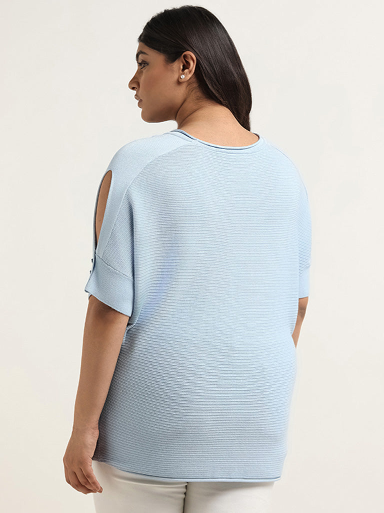 Gia Light Blue Knitted Sweater