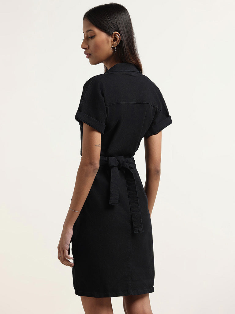 Nuon Black Denim Dress