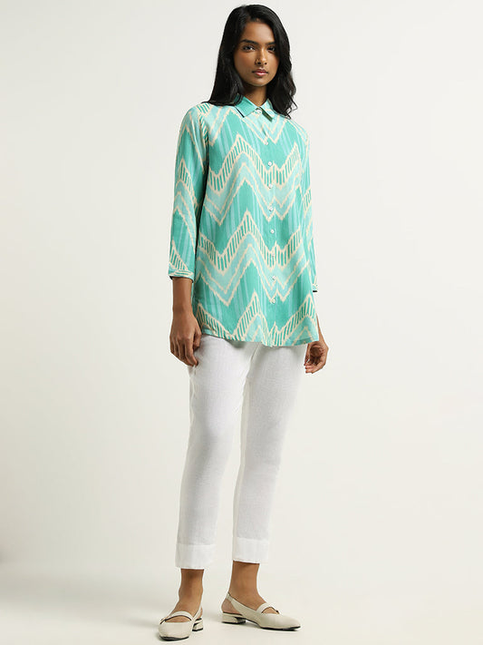 Utsa Blue Printed Tunic