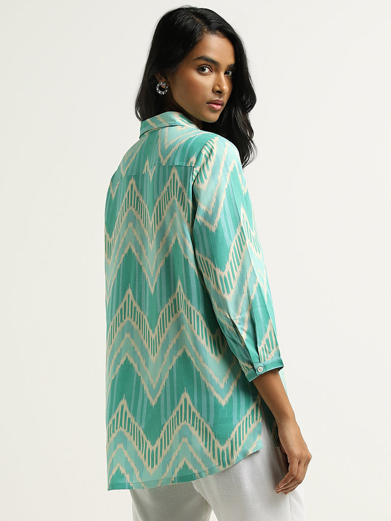 Utsa Blue Printed Tunic