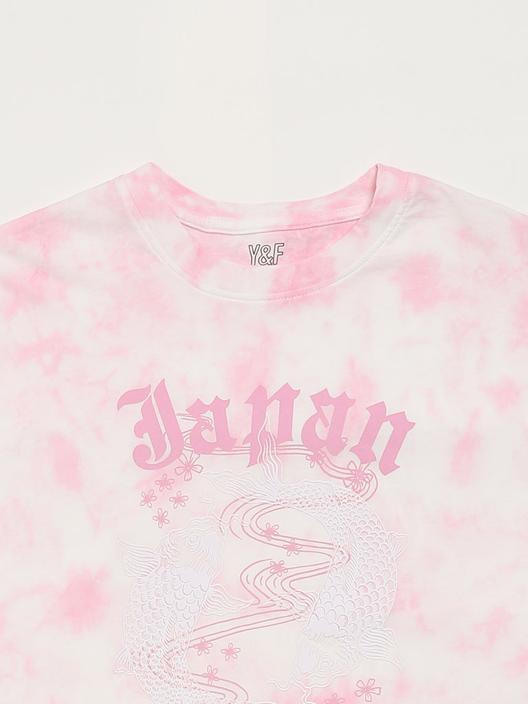 Y&F Kids Pink Tie-Dye T-Shirt