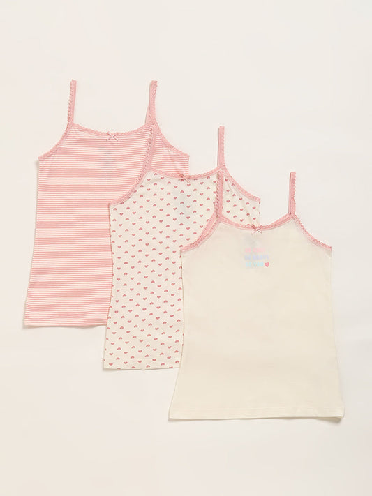 Y&F Kids Multicolor Camisoles - Pack of 3