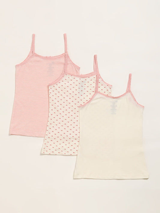 Y&F Kids Multicolor Camisoles - Pack of 3