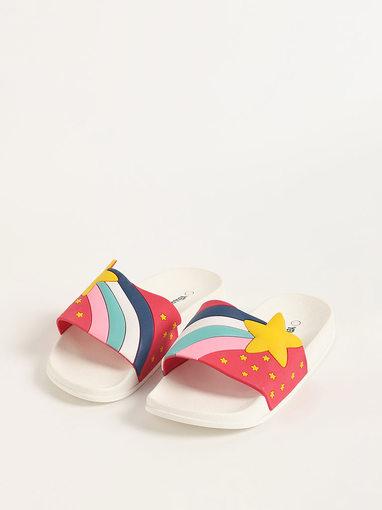 Yellow Multicolor Flip Flop