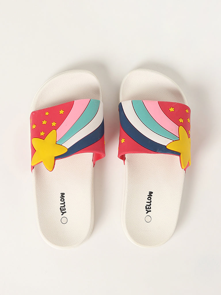 Yellow Multicolor Flip Flop