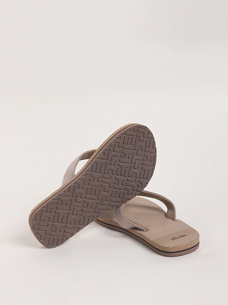 Yellow Beige Flip Flop