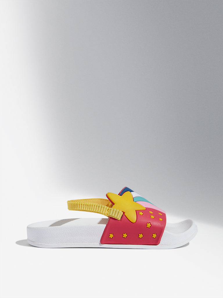 Yellow Multicolor Shooting Star Design Slides