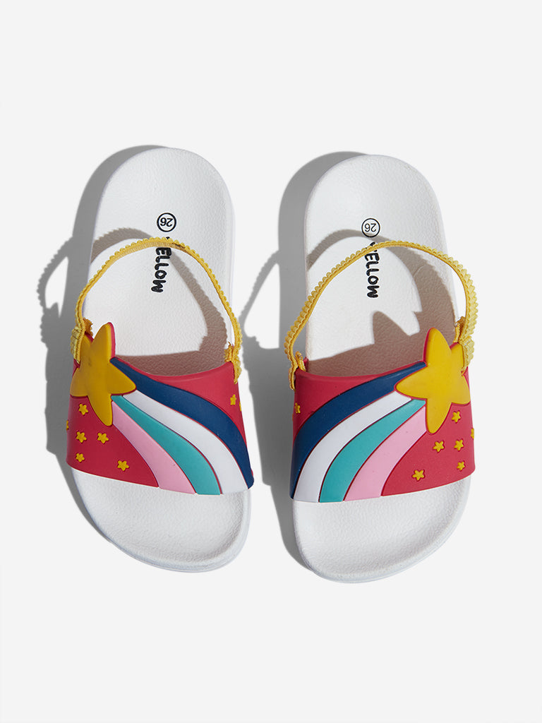 Yellow Multicolor Shooting Star Design Slides