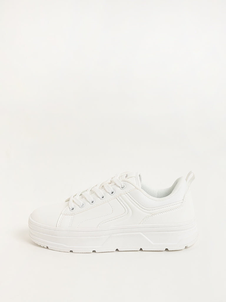 LUNA BLU White Monotone Sneakers