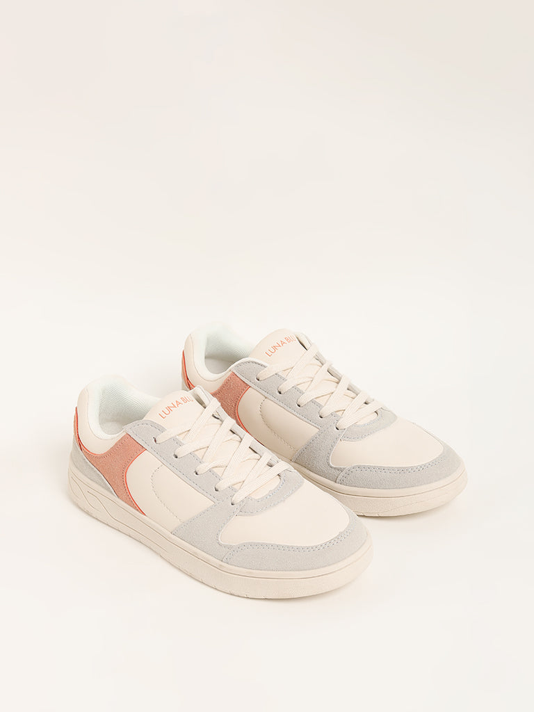 LUNA BLU Beige Colorblock Sneakers