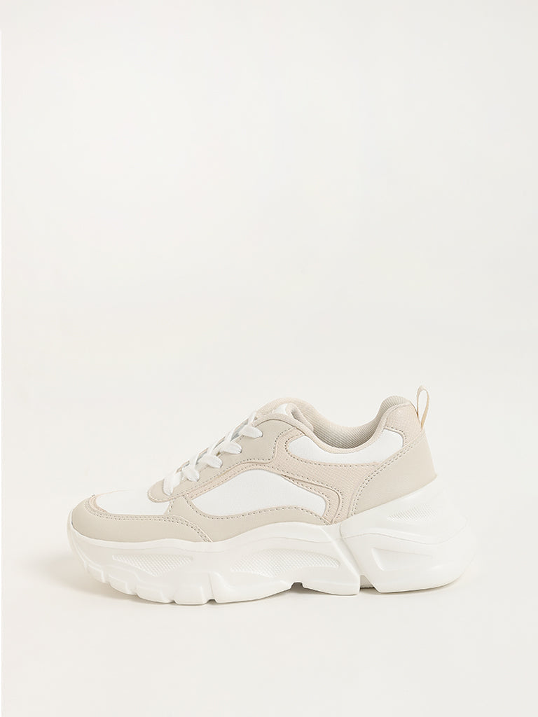 LUNA BLU Off-White Chunky Sneakers