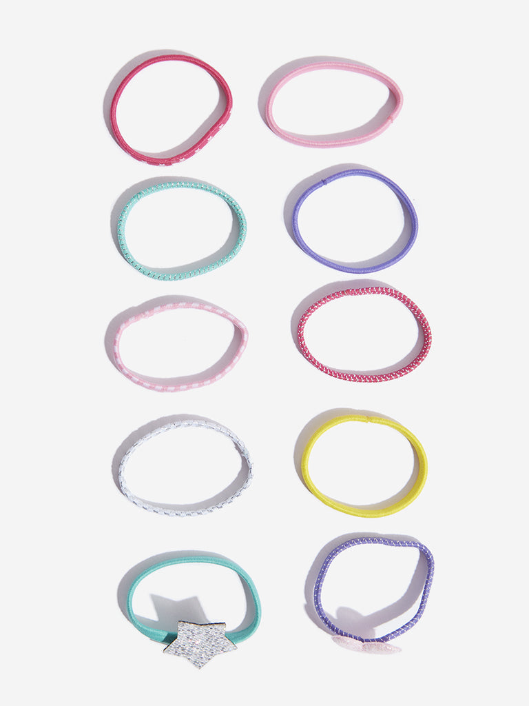 Westside Accessories Multicolour Rubber Bands Set - Pack Of 10