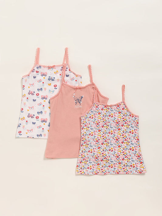 HOP Kids Multicolor Camisoles - Pack of 3