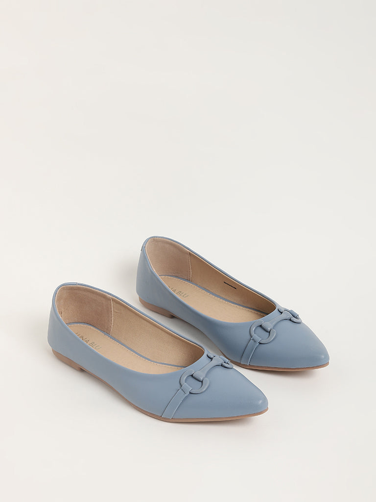 LUNA BLU Powder Blue Ballet Shoes