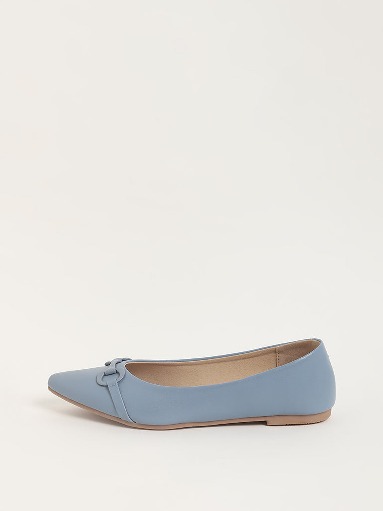 LUNA BLU Powder Blue Ballet Shoes