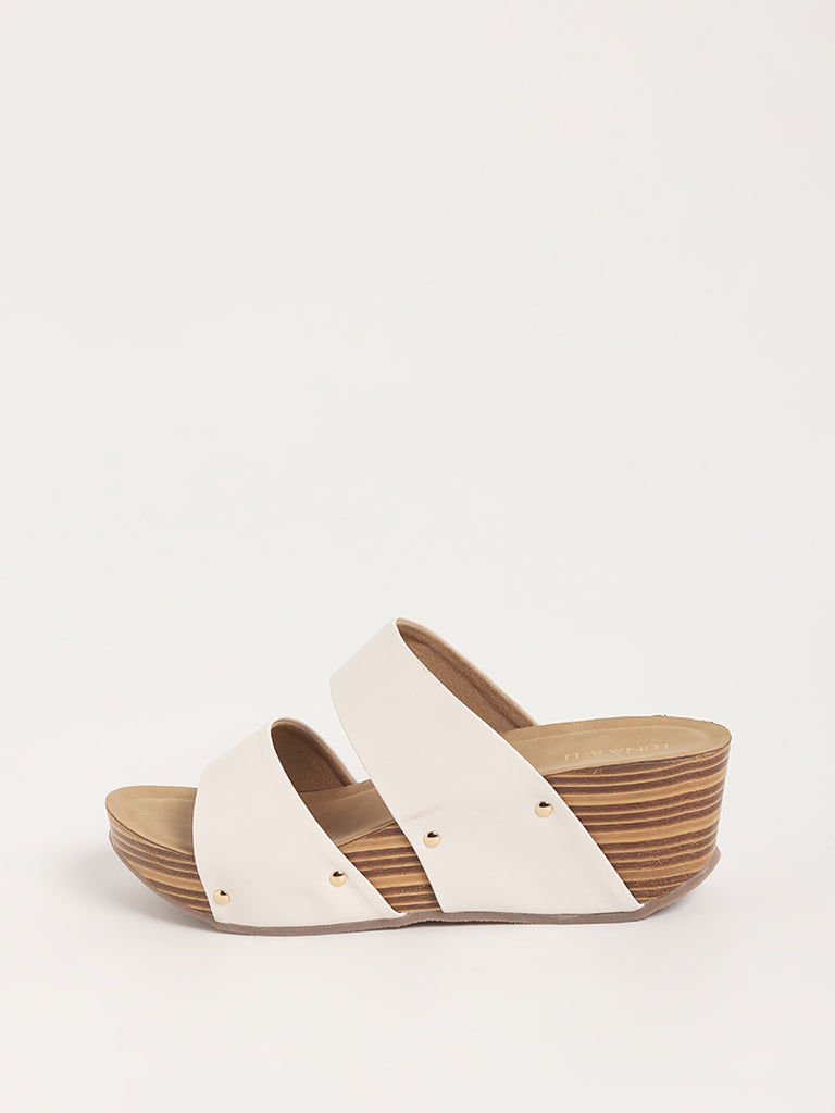 LUNA BLU White Wedge Sandals