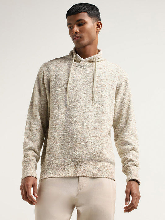 ETA Beige Knitted Relaxed Fit Sweater