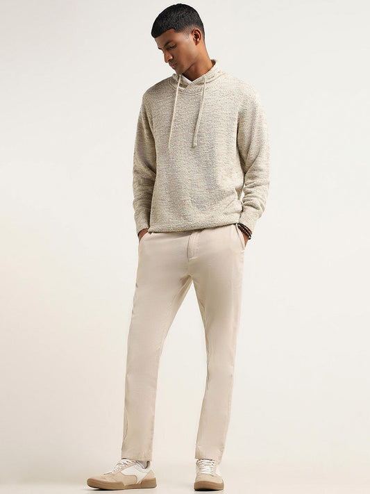 ETA Beige Knitted Relaxed Fit Sweater