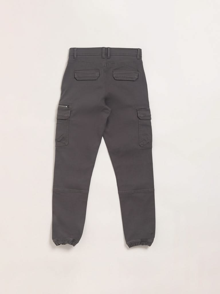 Y&F Kids Grey Cargo Joggers